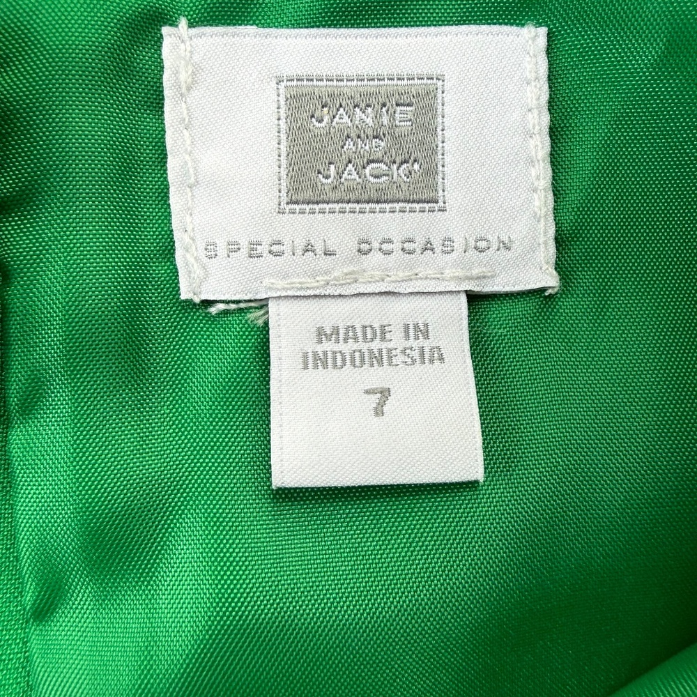 Janie & Jack | girls size 7 emerald green dress | special occasion - Picture 2 of 2